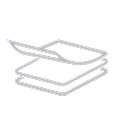 Calender coating icon showing film being pressed onto fabric